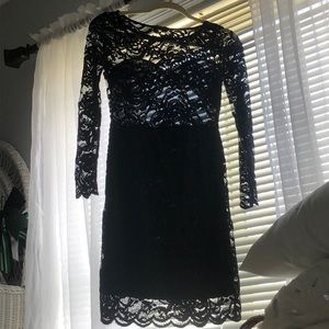 Black lace dress